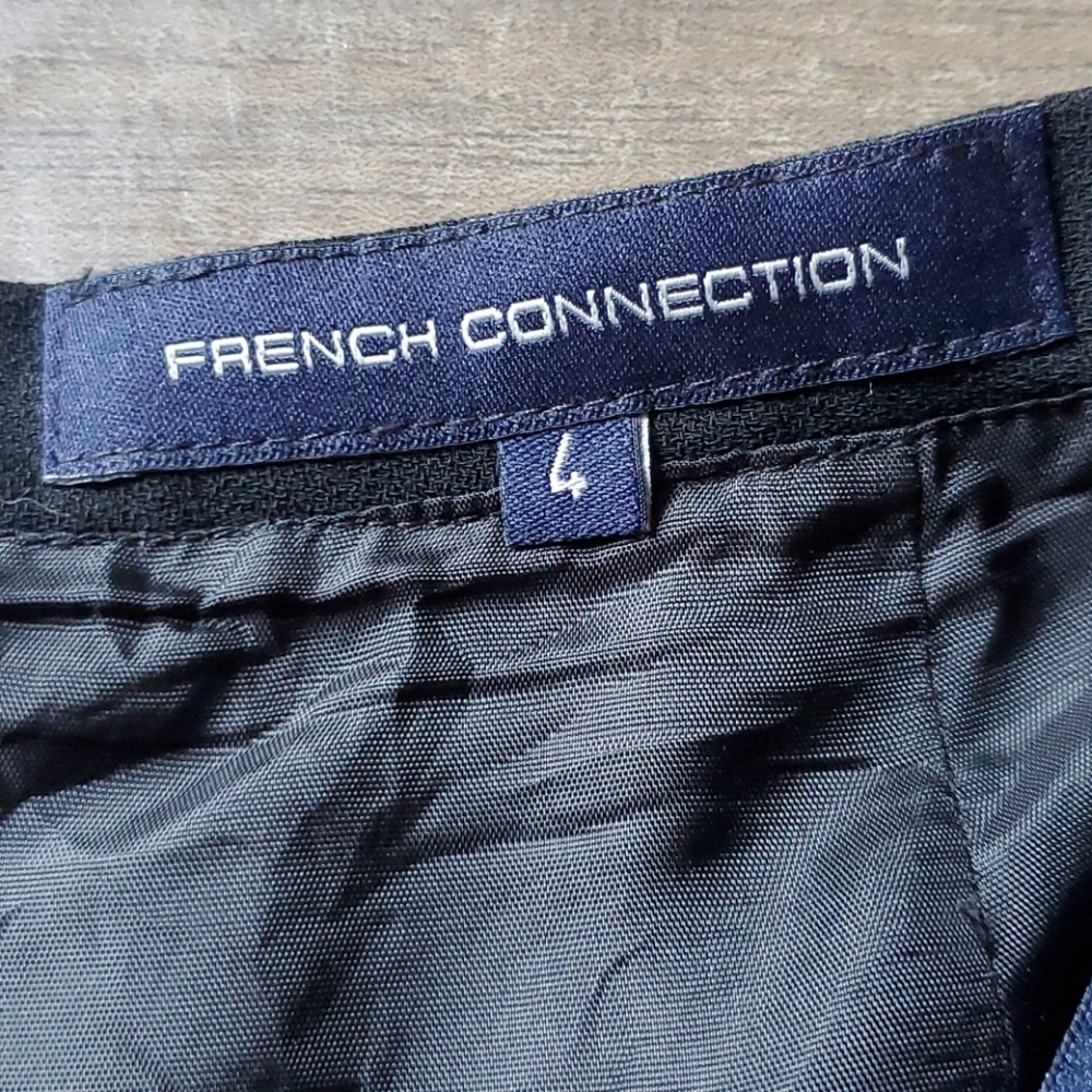 French Connection Pleated Virgin Wool Blend Skirt - Picture 2 of 7